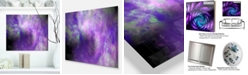 Design Art Designart 'Perfect Light Purple Starry Sky' Abstract Metal Wall Decor - 20" X 12"
